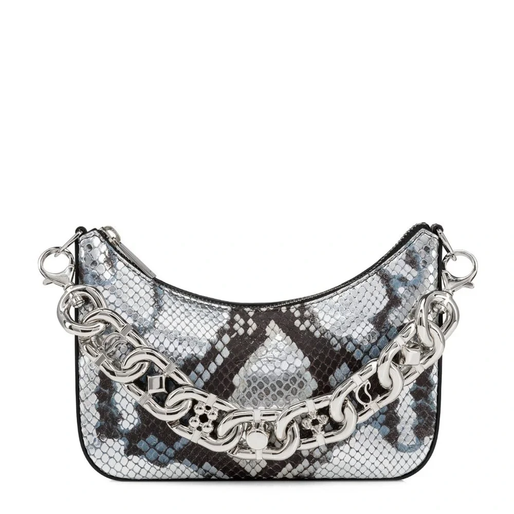 Christian Louboutin Loubila black silver chain shoulder bag crossbody mini